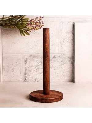 Snippy Rully - Ahşap Kağıt Havluluk Masaüstü Rulo Kağıt Havluluk Dik Peçetelik