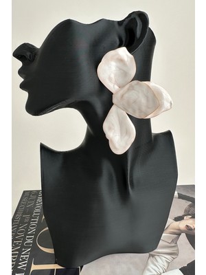 Modex Metal Yağ Damlası Sallantılı Hafif Küpe (8cm)