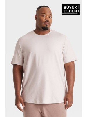 Süperlife Erkek Büyük Beden Bisiklet Yaka Tshırt SPRBTS10