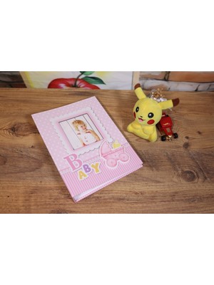 NRCN 10x15 cm 200’lük Pencereli Bebek Fotoğraf Albümü Pembe