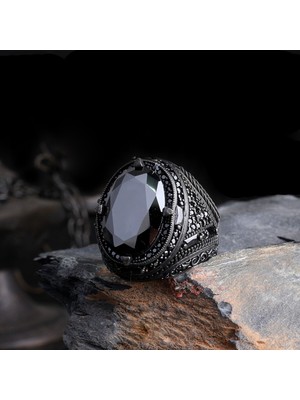Senin Silver – Zirve 925 | Büyük Taşlı Erkek Gümüş Yüzük