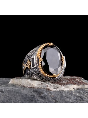 Senin Silver – Gölgeli Yol 925 | Vintage Dokulu Erkek Gümüş Yüzük