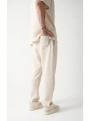 Waffle Desen Baggy Pantolon