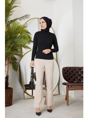 Ispanyol Paça Pantolon-Taş