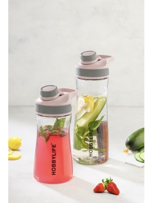 Deyhome Şeffaf Spor Okul Ofis Su Matarası Suluk 530ML (5PP En Güvenilir Plastik Sınıfı)