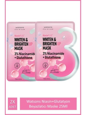 Watsons Niasin+Glutatyon Beyazlatıcı Maske 25 ml x 2