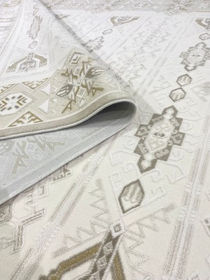 Gülcem Home Ihtişam Perge,  Emsalsiz Ipeksi Yün Tuşeli Triko Akrilik Oturma Odası ve Salon Halısı