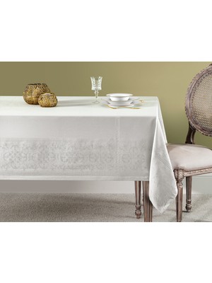 Madame Coco Moroccon Masa Örtüsü - Açık Gri - 160X230 cm