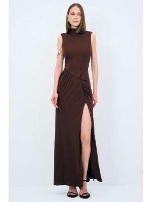 adL Night Zoom Kolsuz Uzun Örme Elbise