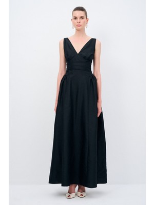 Adl Jakar Uzun Elbise Siyah 12445471000