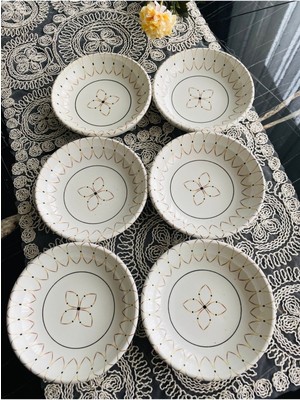 Gold Elips Model 6’lı Yuvarlak Kase Reçellik Çerezlik