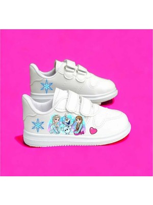 Kardan Adamlı Froze Baskılı Kız Çocuk Spor Ayakkabı Sneaker