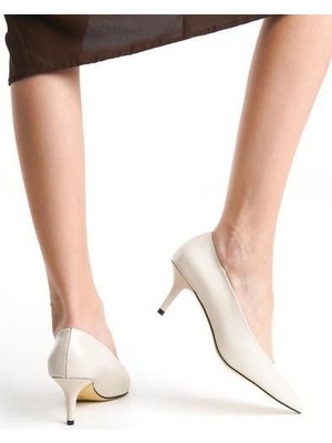 Kadın Bno Bej Gova Stiletto Ayakkabı