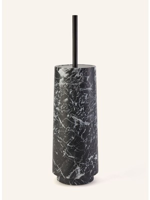 Aquanova Orıon Wc Fırça Seti 41 cm, Doğal Taş, Kapaklı, Metal Saplı, El Yapımı