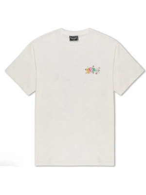 %100 Pamuk Off White Kırık T-Shirt - Erkekler Için Şık ve Rahat Tasarım