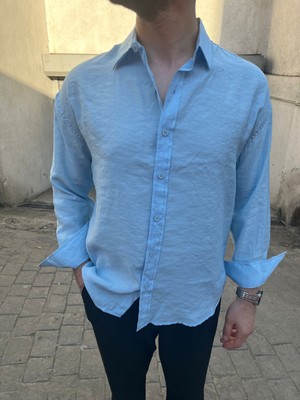 Erkek Dökümlü Modal Kumaş Gömlek Old Money Gömlek Erkek