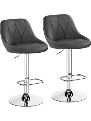 2’li Ayarlanabilir Suni Deri Bar Taburesi