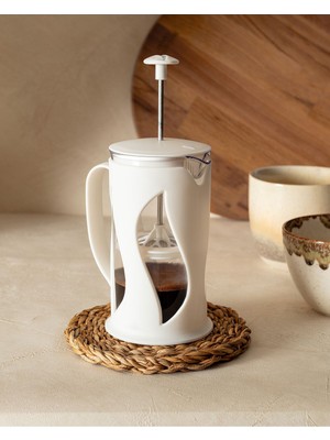 Madame Coco Beyaz Berthe French Press 500 ml 500 cc Plastik