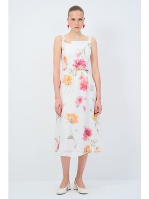 adL Kolsuz Midi Boy Elbise