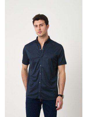 Erkek Basic Salaş Yazlık Kısa Kol Spor Gömlek