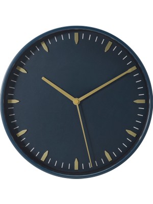 IKEA Skarig Duvar Saati Mavi 26 cm Sessiz Modern Dekoratif Yuvarlak Saat Ev Ofis Şık Tasarım Tik-Taksız