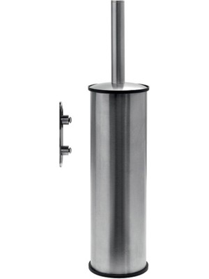 Std Tuvalet Fırçalık, Duvardan, (AK)H25, 304K - Mat Paslanmaz Çelik