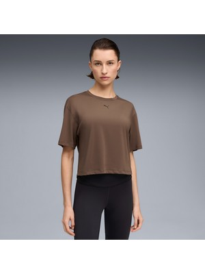 Puma Cloudspun Oversized Kadın Kahverengi Antrenman T-Shirt.41