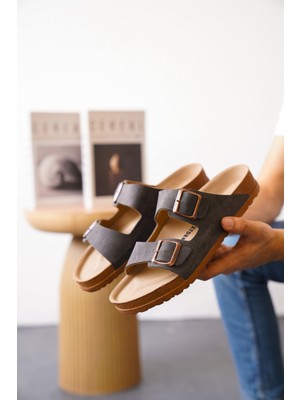 Daxtors Arizona Günlük Ortopedik Unisex Çift Tokalı Terlik