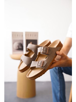 Daxtors Arizona Günlük Ortopedik Unisex Çift Tokalı Terlik