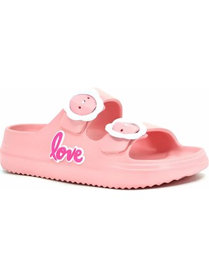 Ayfox Love Yazılı Suya Dayanıklı Kız Çocuk Terlik