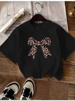 Malkoçbey Panter Kurdela Baskılı Oversize Unisex Basic T-Shirt