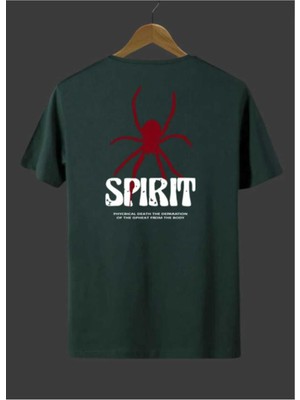 Malkoçbey Spirint Baskılı Oversize Unisex Basic T-Shirt