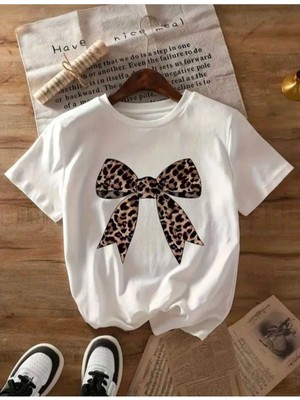 Malkoçbey Panter Kurdela Baskılı Oversize Unisex Basic T-Shirt