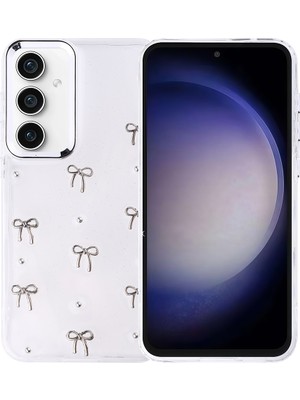Kılıfolog Galaxy S23 Fe Kılıf Airbag Tasarımlı Simli Şeffaf Kflg Kutup Kapak - Fiyonk