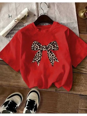 Malkoçbey Panter Kurdela Baskılı Oversize Unisex Basic T-Shirt