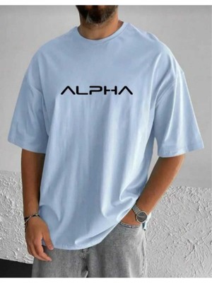 Malkoçbey Alpha Baskılı Oversize Basic T-Shirt