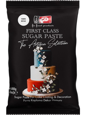 Beyaz First Class Kaplama, Dekor ve Çiçek Yapımı için Şeker Hamuru 1 kg