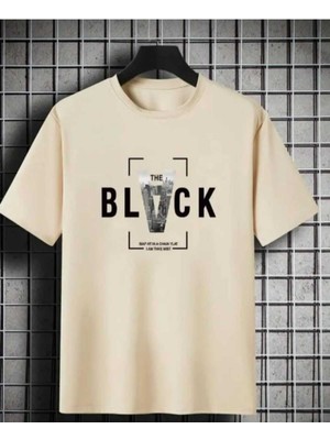 Malkoçbey Black Baskılı Oversize Unisex Basic O Yaka T-Shirt