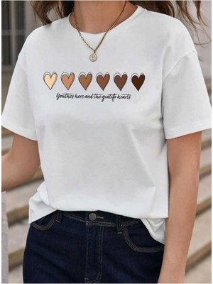 Malkoçbey 6 Kalp Baskılı T-Shirt