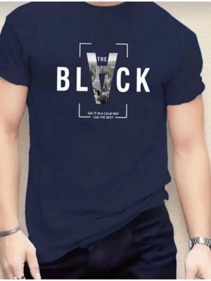 Malkoçbey Black Baskılı Oversize Unisex Basic O Yaka T-Shirt