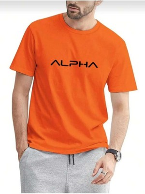 Malkoçbey Alpha Baskılı Oversize Basic T-Shirt