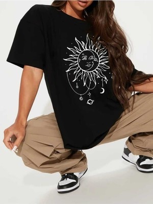 Malkoçbey Gtxr Baskılı O Yaka Oversize Unisex Swetşhirt