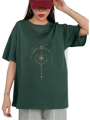 Malkoçbey Terazi Baskılı Oversize Unisex Basic T-Şihirt