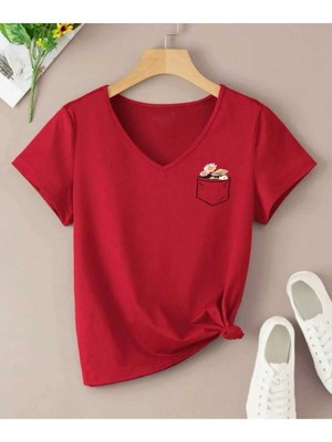 Malkoçbey Mavi Sırt Kelebek  Baskılı Oversize Unisex Basic T-Shirt