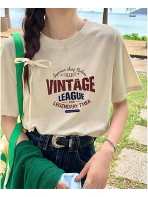 Malkoçbey Papatya Baskılı Oversize Unisex Basic T-Shirt