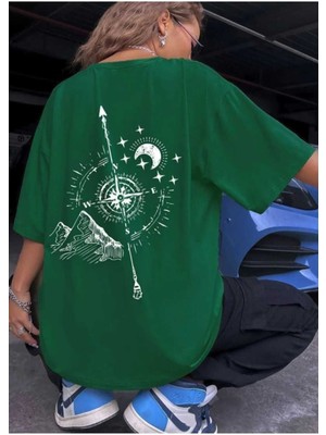 Majestıc  Baskılı Oversize Basic O Yaka Unisex T-Shirt