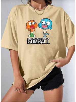 Aya Tırmanan Astronot Baskılı Oversize Basic O Yaka Unisex T-Shirt