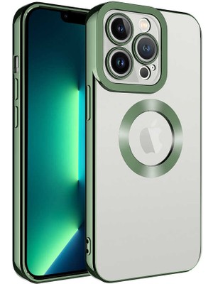 iPhone 11 Pro Max Uyumlu Kamera Korumalı Logo Gösteren Kflg Omega Kapak-Yeşil