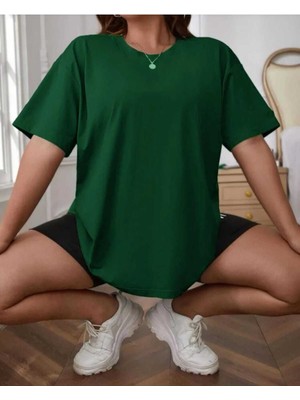 Malkoçbey Baskısız Oversize Unisex Basic T-Shirt