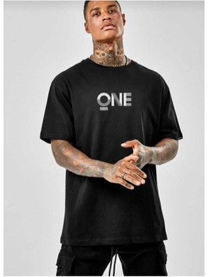 Malkoçbey One Baskılı Oversize Unisex Basic T-Shirt